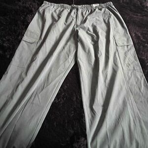 “PINK”  light green cargo pants draw string cuff BNWT